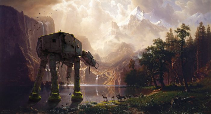 Star Wars AT-AT in Majestic Mountain Forest Star Wars AT-AT in Majestic Mountain Forest - Image 1