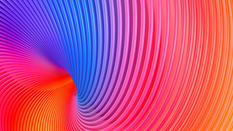 3D Render Spiral Digital Render Colourful Pattern Wallpaper