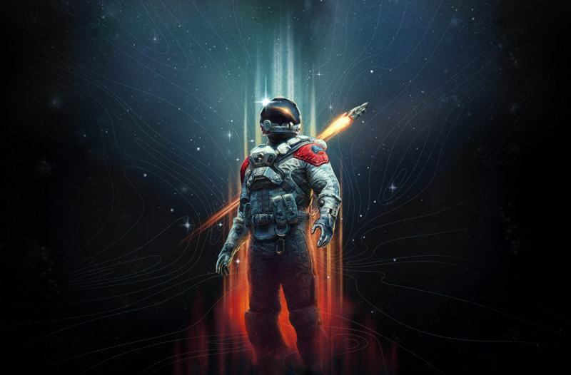 Astronaut Starfield Wallpaper