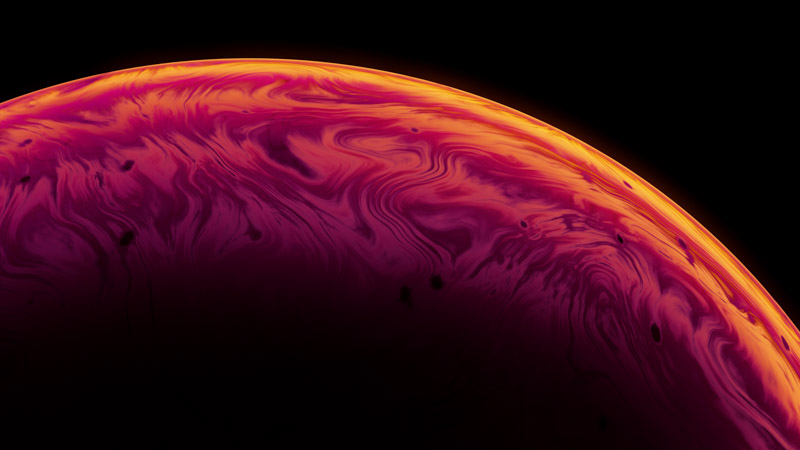 Bubble Macro 3D Black Background Wallpaper