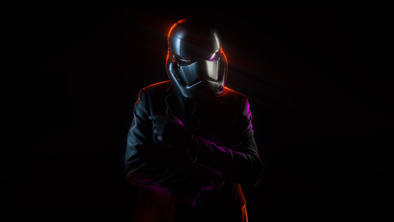 Captain Phasma Star Wars Black Background Amoled Glowing Wallpaper