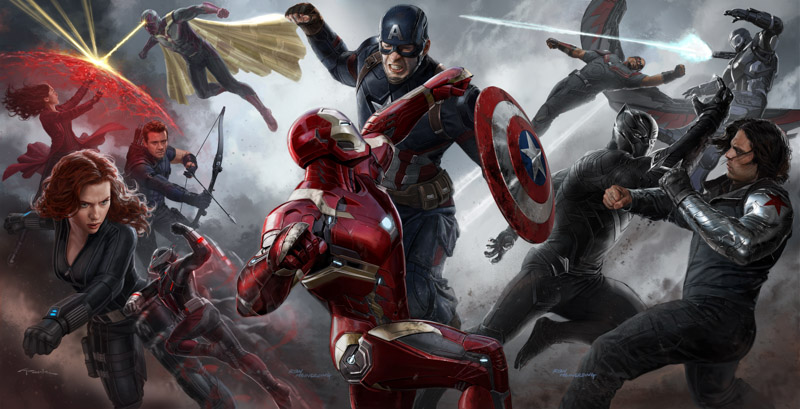 Captain America Civil War Marvel Studios Action Figure Pc Game Creative Arts 11762X6017 Postercastle.Com Wallpaper