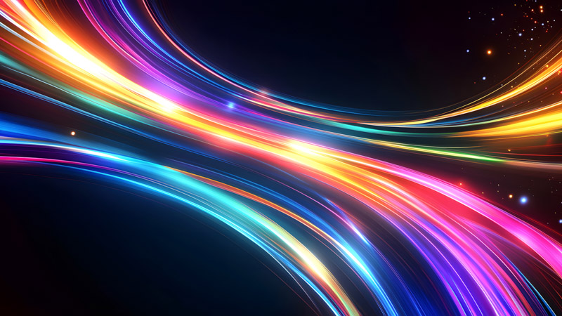 Cosmic Neon Trails Wallpaper