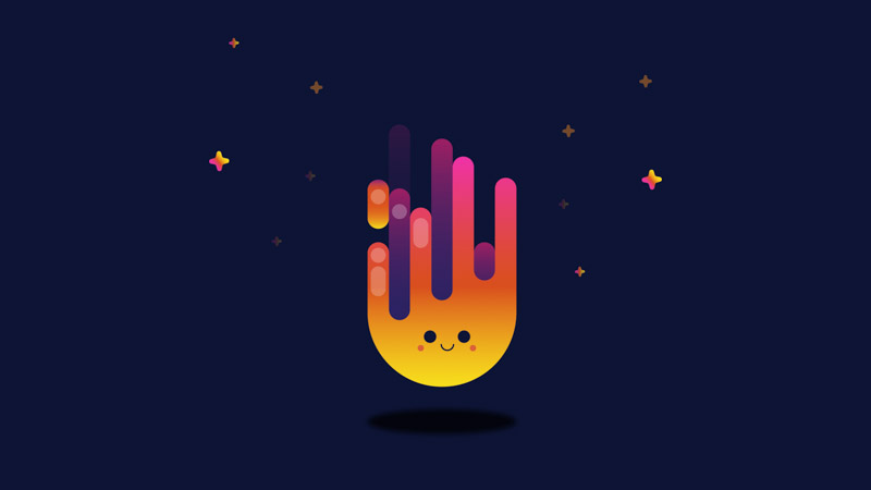 Cute Expressions Flame Fire Minimal Art Dark Background Wallpaper