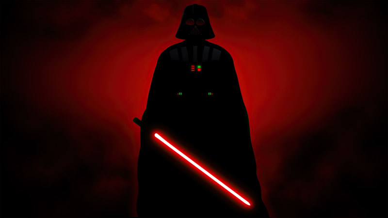 Darth Vader Lightsaber Dark Background Smoke Red Background Wallpaper