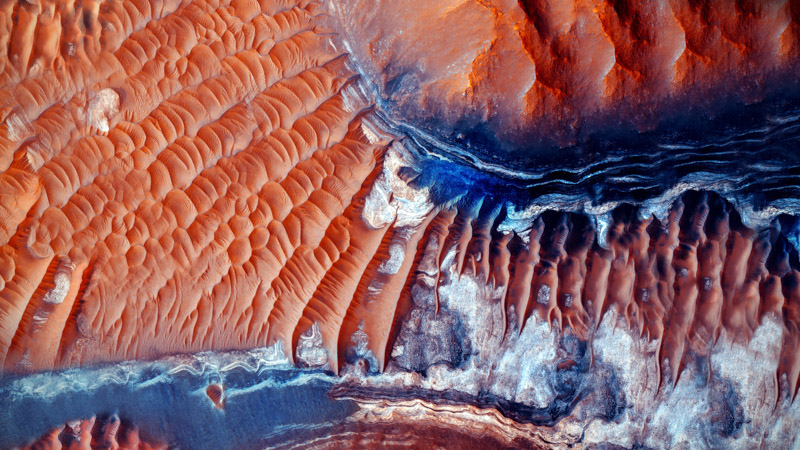 Desert Mars Aerial View 5K 8K Wallpaper