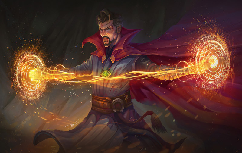 Doctor Strange Superhero Art Painting Space 3840X2436 Postercastle.Com Wallpaper