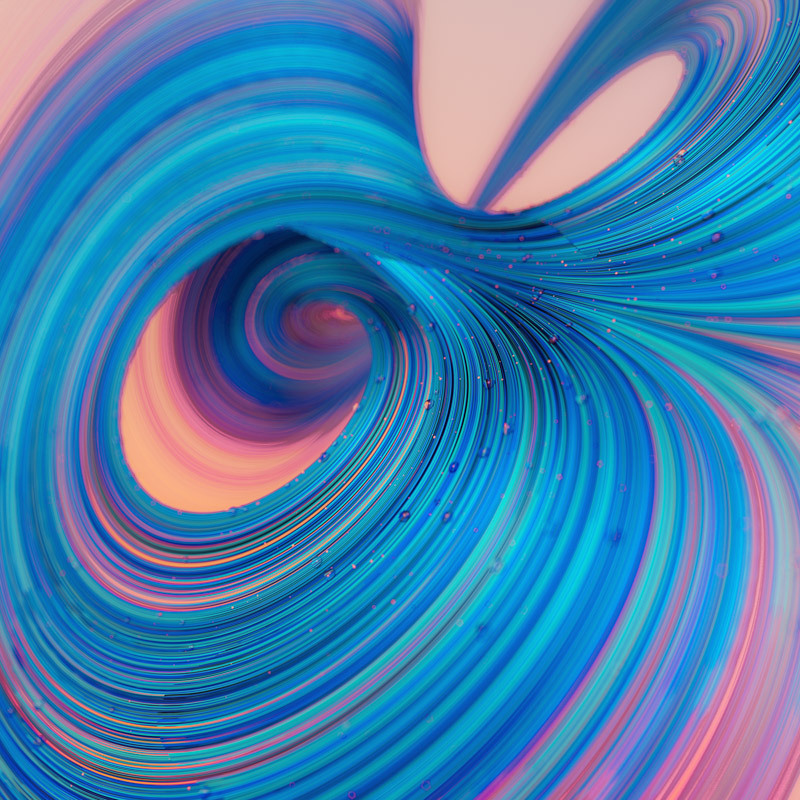 Droplets Macro Blue Background Twisted Wallpaper