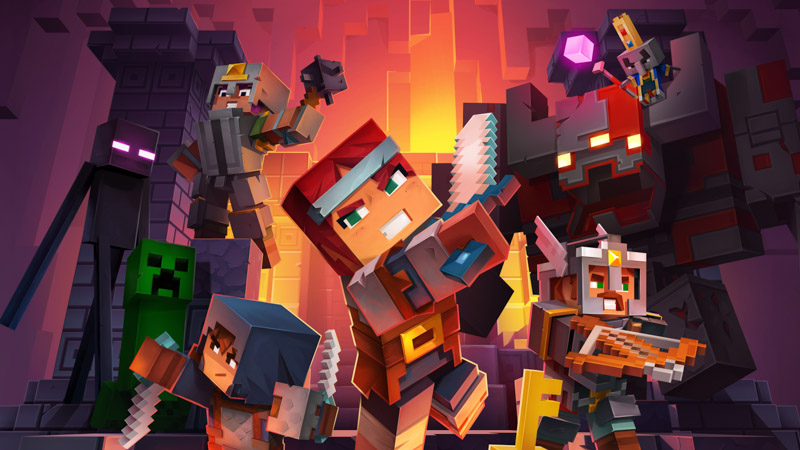 Dungeon Crawl Minecraft Dungeons Games Adventure Game Animation 6600X3712 Postercastle.Com Wallpaper