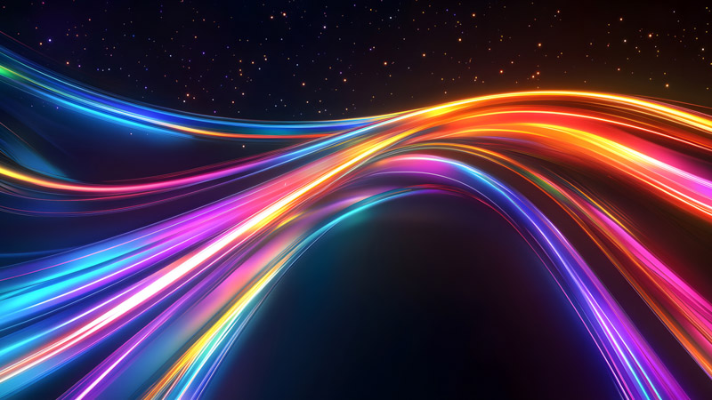 Dynamic Neon Trails Wallpaper