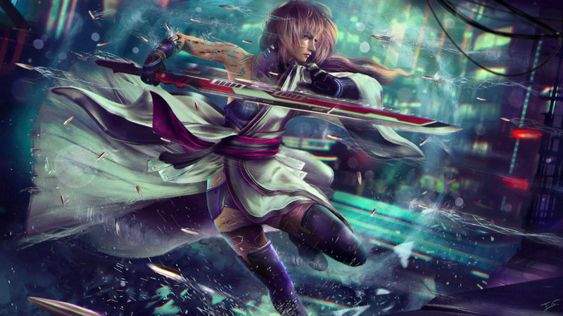 Final Fantasy Xiii Lightning Cyberpunk 2077 Final Fantasy Xv Tifa Lockhart 3840X2160 Postercastle.Com Wallpaper