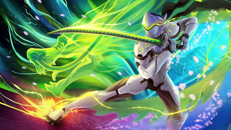 Genji Colorful Art Wallpaper