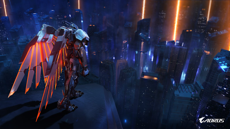 Gigabyte Aorus Gaming Cyberpunk Cyborg Wallpaper