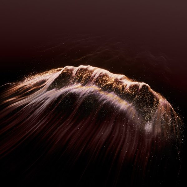 Glitter Waves Dark Wallpaper