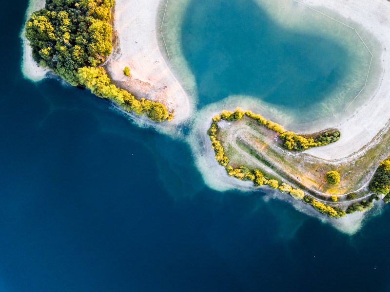 Heart Shaped Lake Aerial View Galder Netherlands Tropical Wallpaper