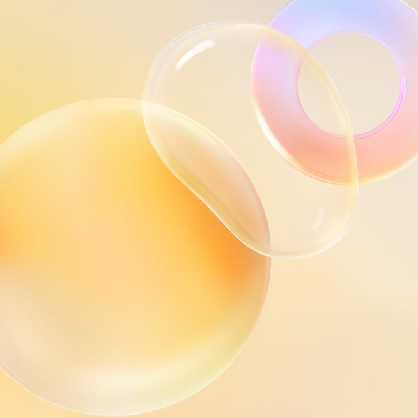 Huawei Nova 8 Pro Bubble Circle White Background Yellow Wallpaper