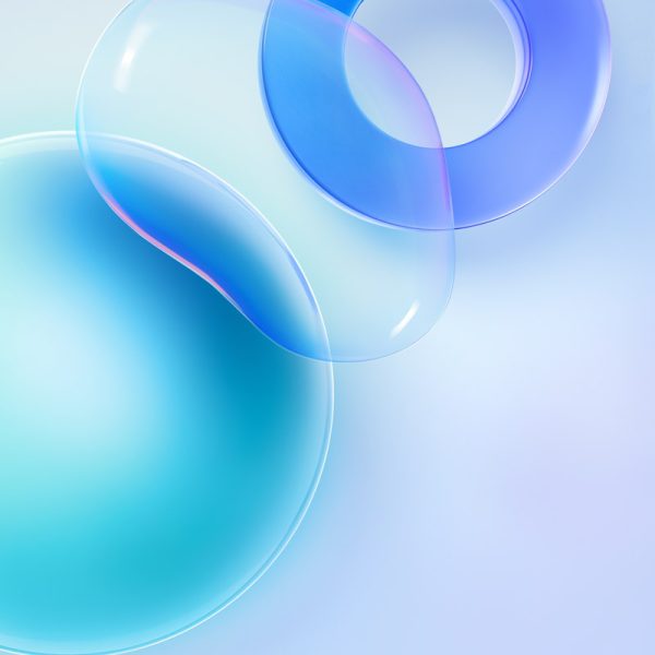Huawei Nova 8 Pro Stock Bubble Circle White Background Teal Wallpaper