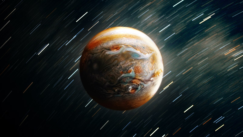 Jupiter Planet Digital Art Timelapse Astronomy Outer Space Wallpaper