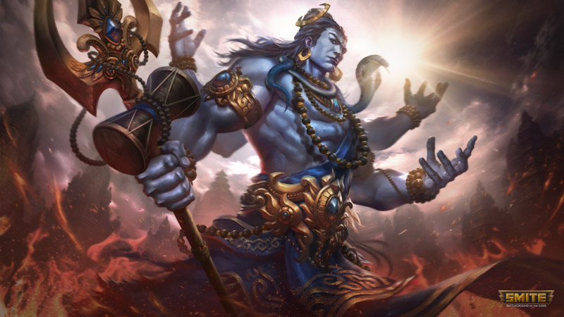 Lord Shiva The Destroyer Smite 2022 Games Wallpaper