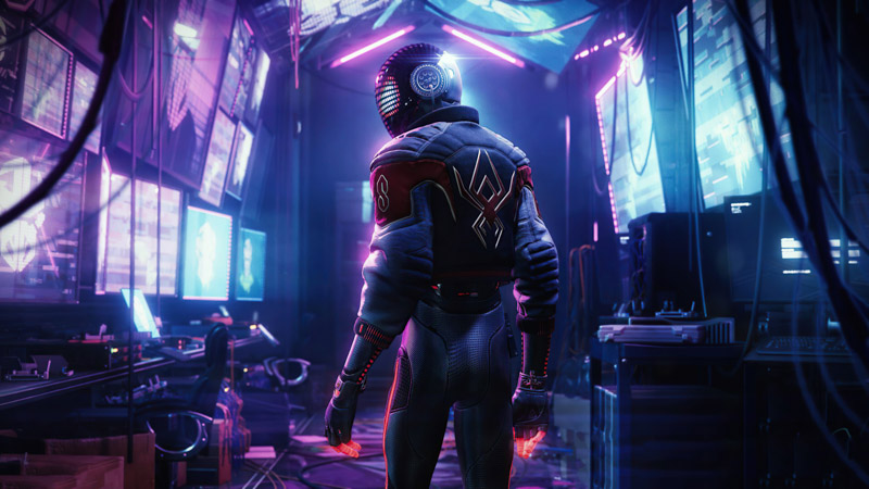 Marvels Spider Man Miles Morales Cyberpunk Neon Playstation Wallpaper