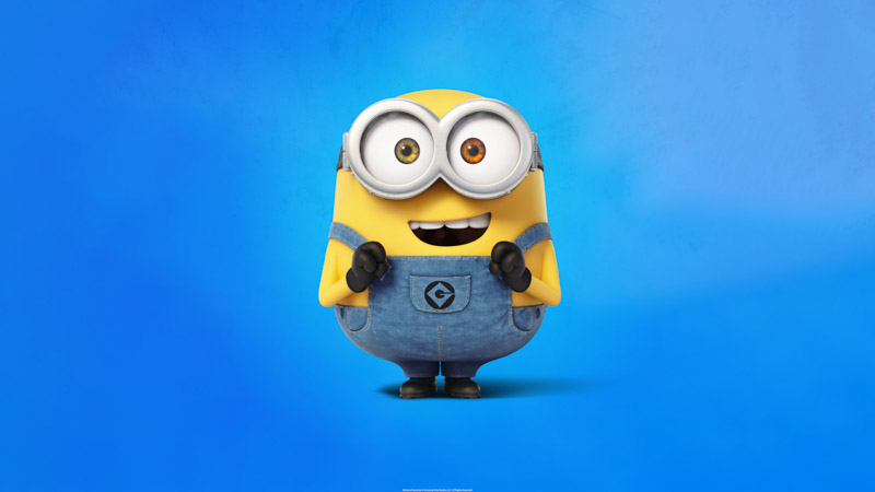 Minion Cartoon Blue Wallpaper