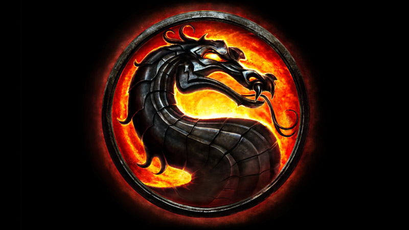 Mortal Kombat Dragon Black Background Wallpaper