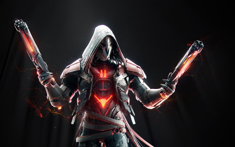 Reaper Overwatch Dark Background Amoled Wallpaper