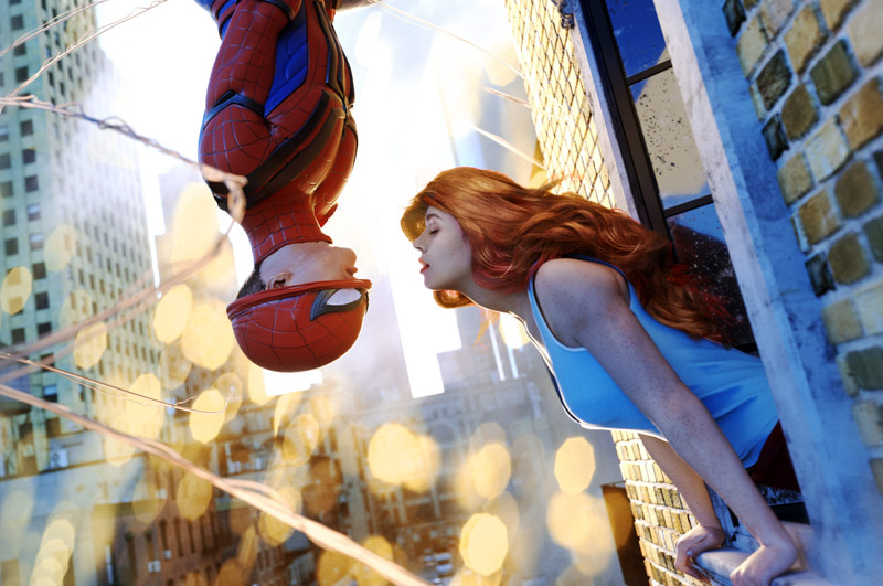 Spider Man Peter Parker Mary Jane Marvel Comics Romantic Wallpaper