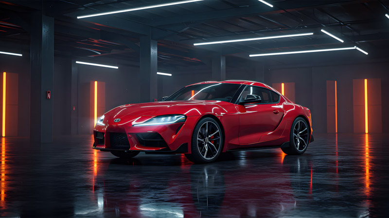 Toyota Gr Supra Red Wallpaper