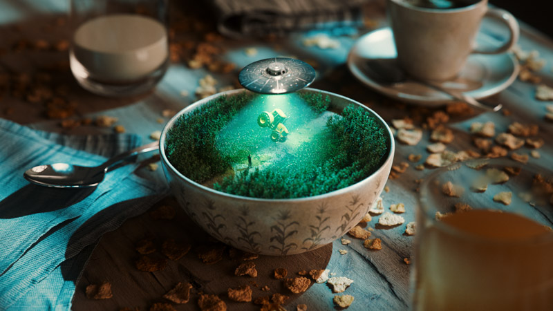 Ufo Macro Farm Land Wallpaper