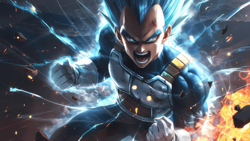 Vegeta Angry Dragon Wallpaper