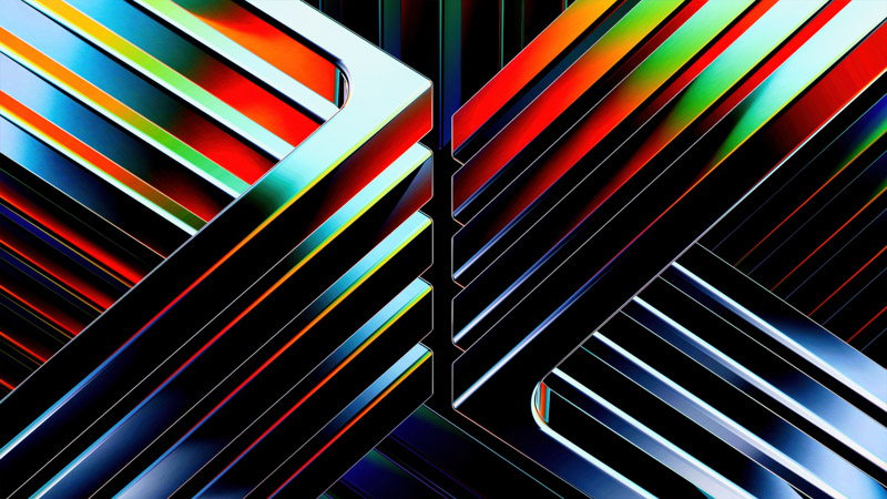Vibrant Neon Lines Wallpaper