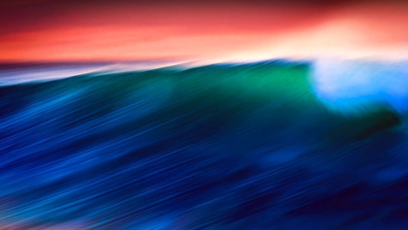 Waves Ocean Sunlight 5K Wallpaper