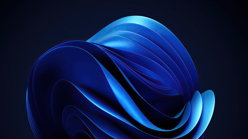 Windows 11 Blue Background Dark Background Wallpaper