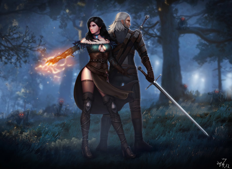 Witcher Geralt The Witcher 3 Wild Hunt Geralt Of Rivia Ciri Yennefer 3840X2804 Postercastle.Com Wallpaper