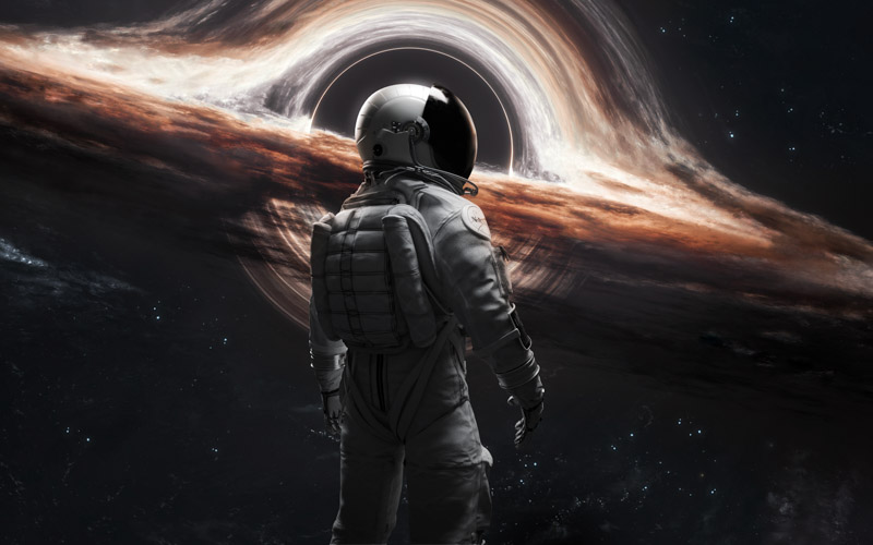 Wormhole Astronaut Wallpaper